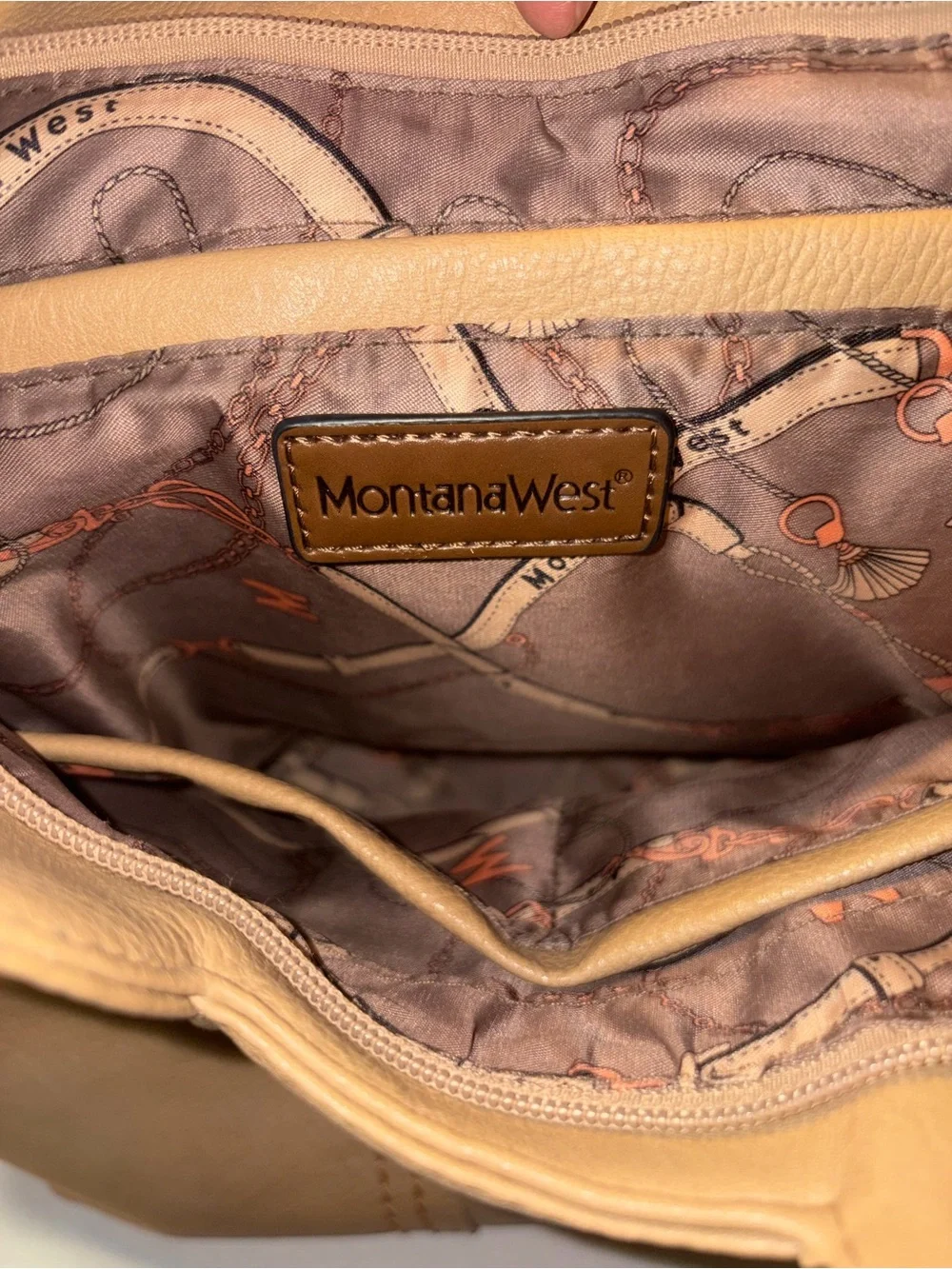 Montana West Tan & Cognac Tote Shoulder Bag – Excellent Condition